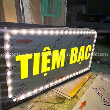 THI CÔNG BẢNG HIỆU HỘP ĐÈN TIỆM BẠC GIÁ RẺ, CHẤT LƯỢNG