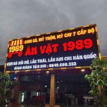 LÀM BẢNG HIỆU QUÁN ĂN CHỮ NỔI BỀN ĐẸP